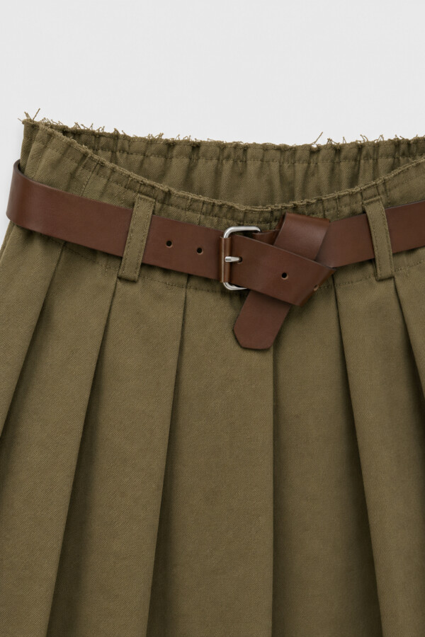 Tamara Skirt with Belt Khaki