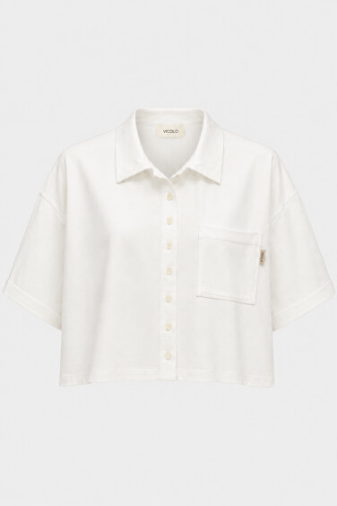 Lora Blouse Collared Ecru