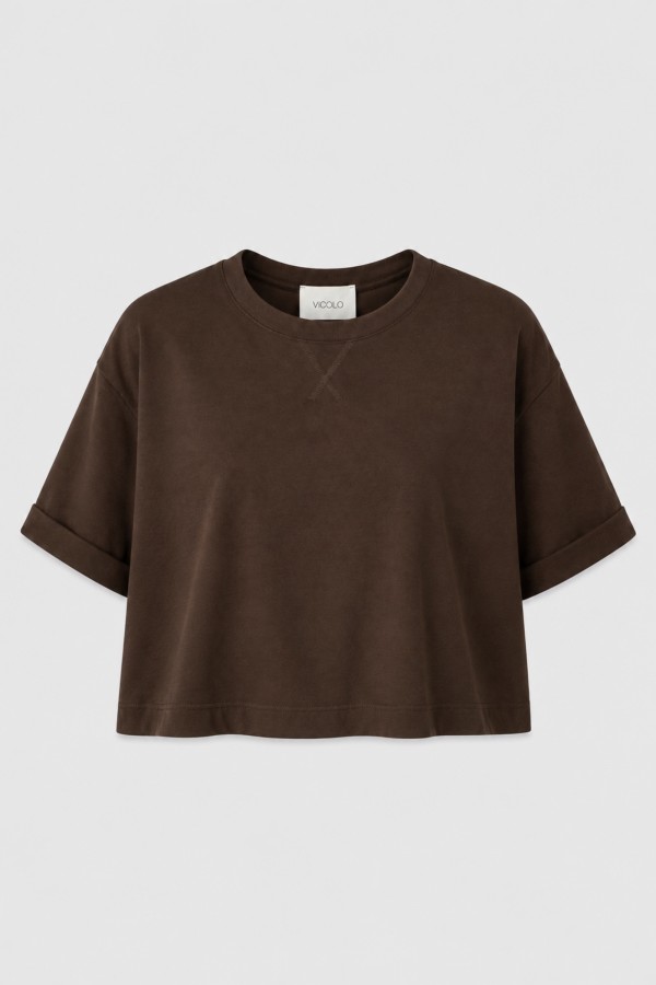 Malia Blouse Short Sleeve Chocolate