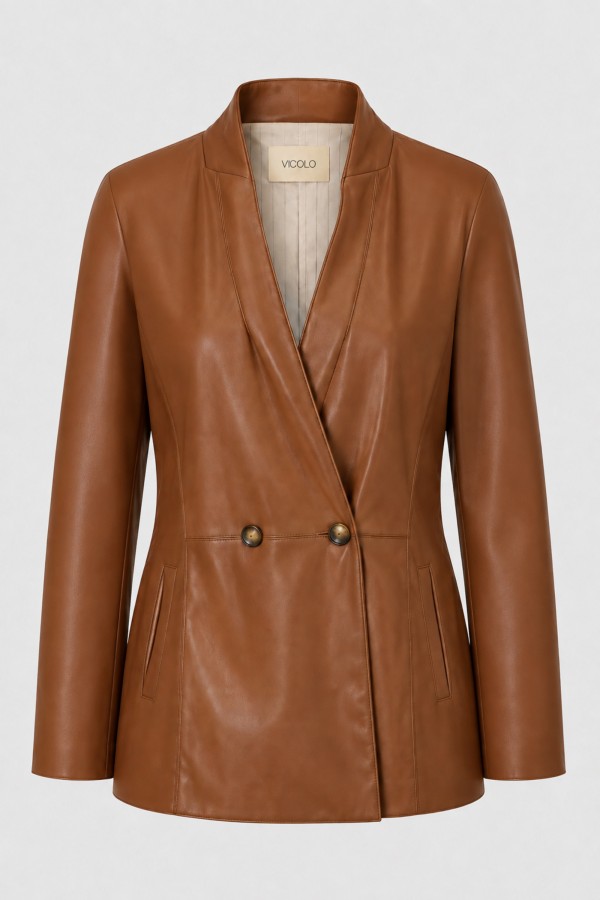 Amaya Jacket Leather Caramel