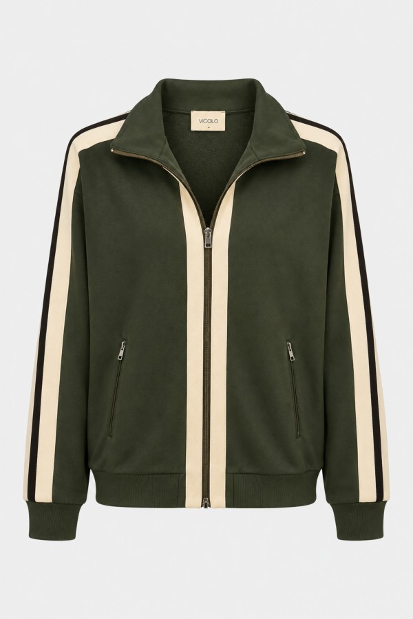 Owen Bluza Z Lampasami Khaki