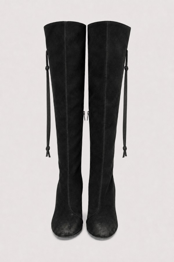Boots with Decorative Laces Black