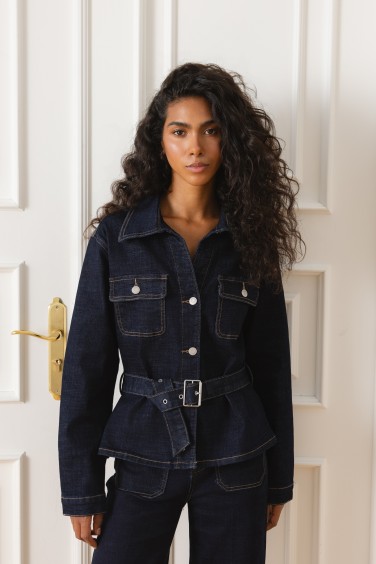 Riley Denim Shirt with Belt...
