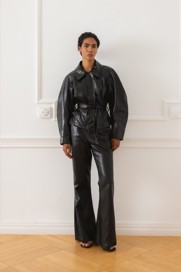 LD5932 Trousers Eco Leather Black