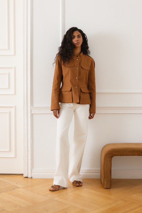 Catrine Jacket With Pockets Camel