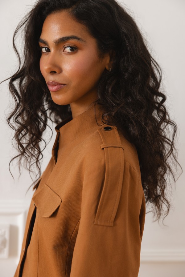 Catrine Jacket With Pockets Camel
