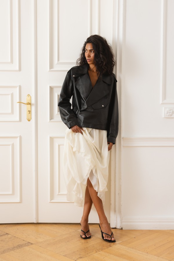 Ariella Skirt Airy with Ruffles Cream