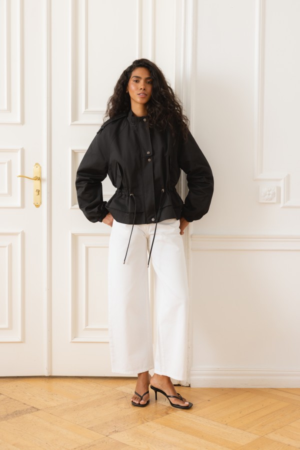 Erica Jacket with Adjustable Waist Black