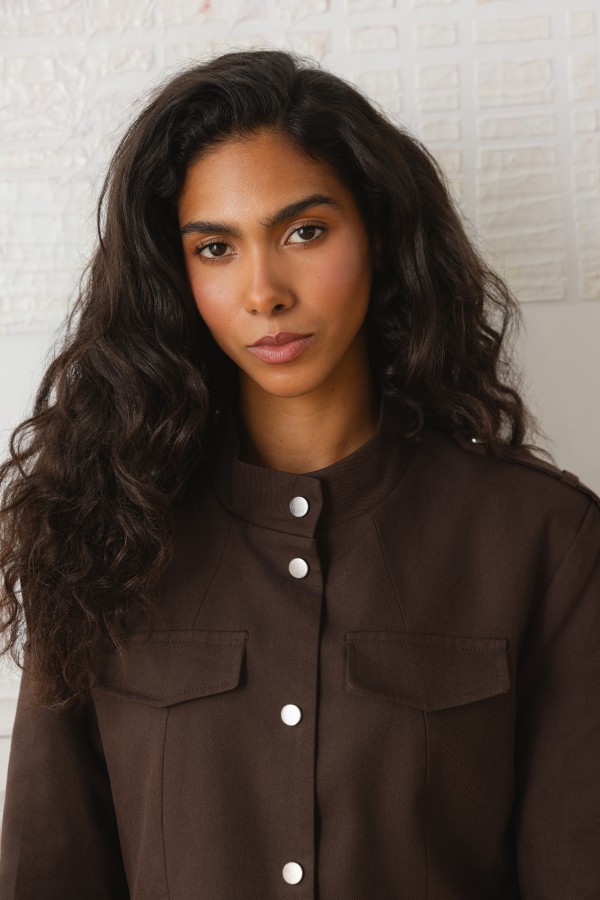 Catrine Jacket With Pockets Brown