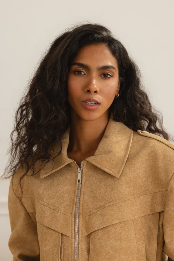 Siena Jacket Bomber Suede Beige