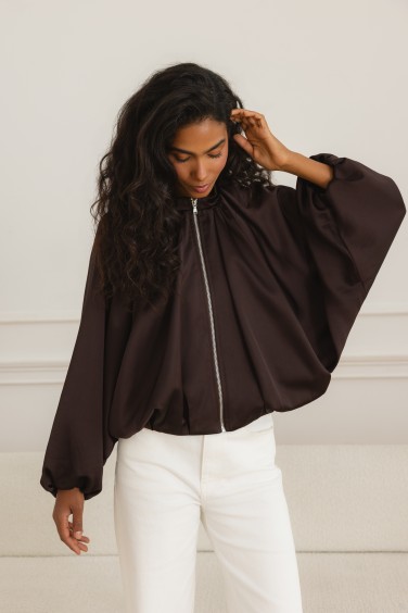 Nadia Jacket Satin Bomber...