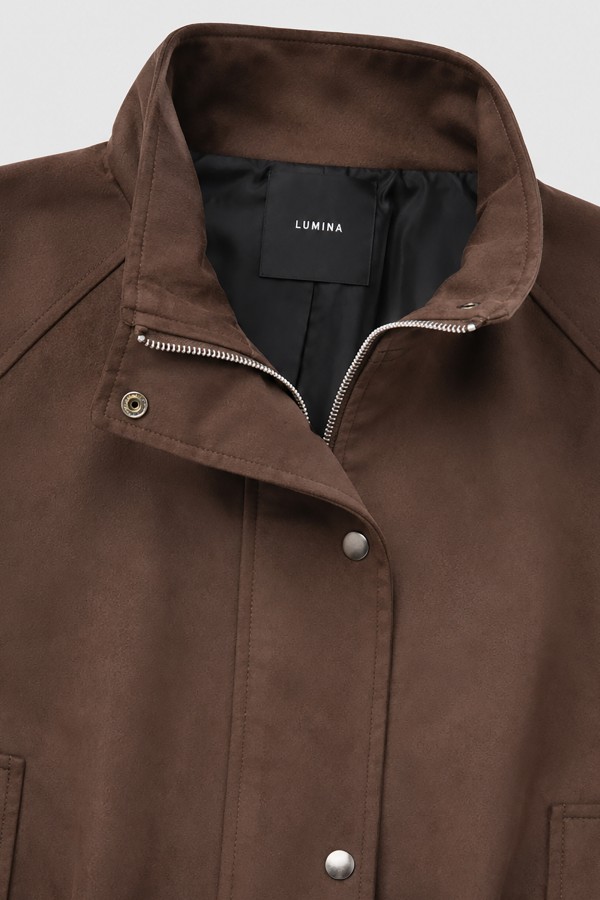 Y0046 Jacket Adjustable Waist Brown
