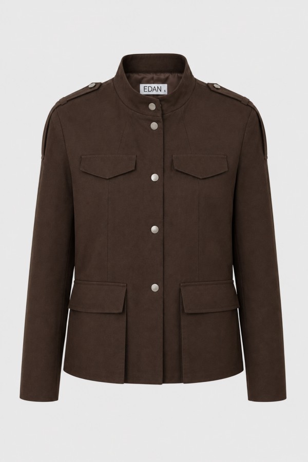 Catrine Jacket With Pockets Brown