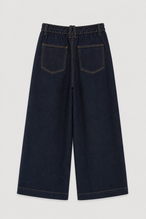 DH1046 Spodnie Jeansowe Wide Leg Dark Blue