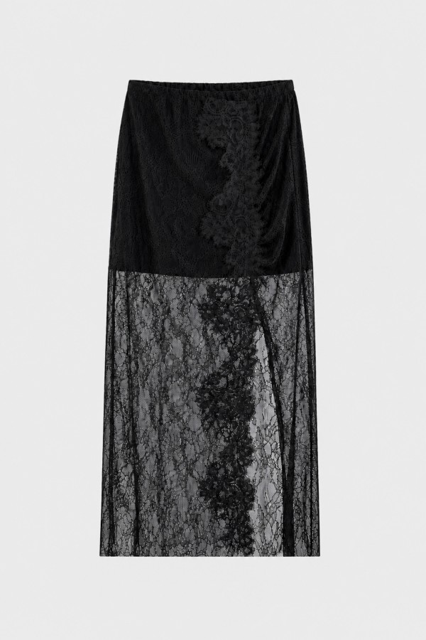 Giselle Skirt Lace Black