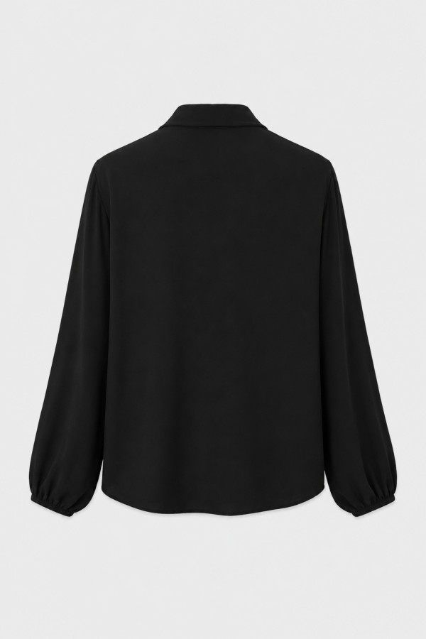 Melanie Blouse Tie Black