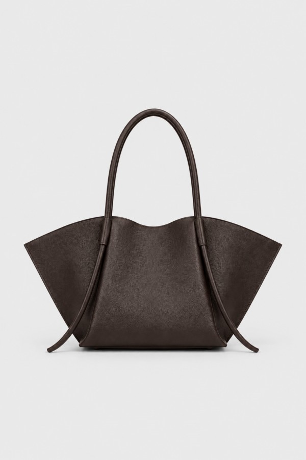 Skórzana Torebka Shopper Brąz