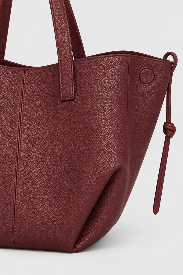 Bordeaux Leather Shoulder Bag