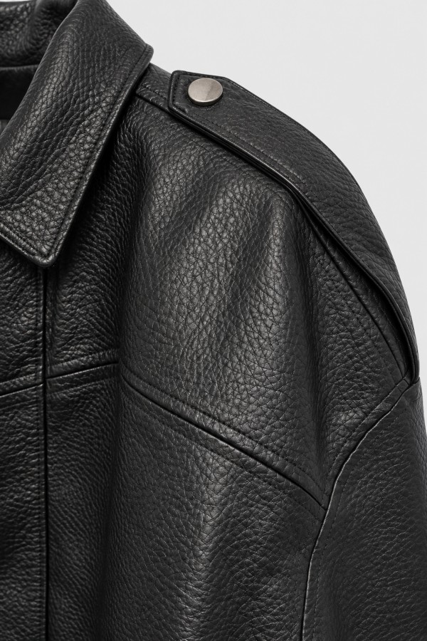 8116 Jacket Faux Leather Black
