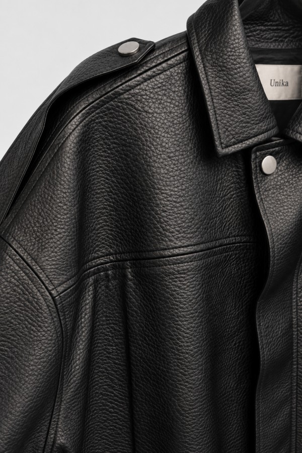 8116 Jacket Faux Leather Black