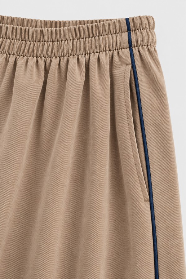 G03863 Pants Wide Leg Soft Touch Taupe