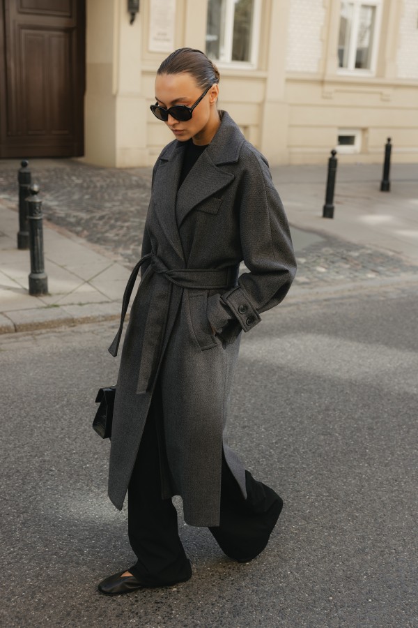 Michael Coat Wool Graphite