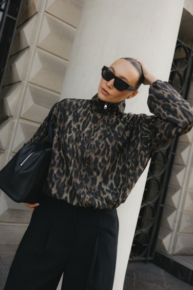 15581 Jacket Bomber Leopard...