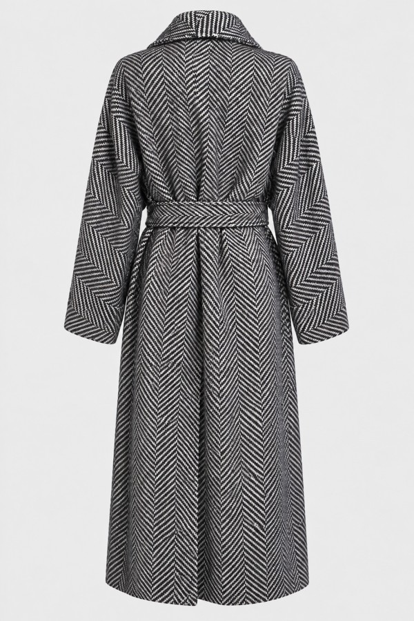 William Coat Wool Herringbone