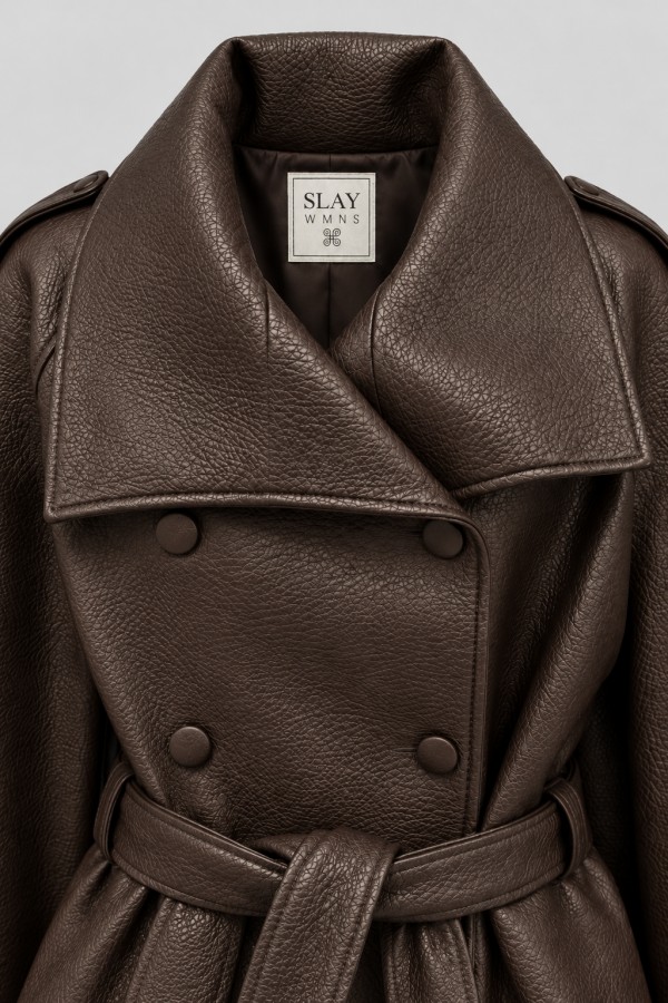 Kayla Jacket Eco Leather Brown