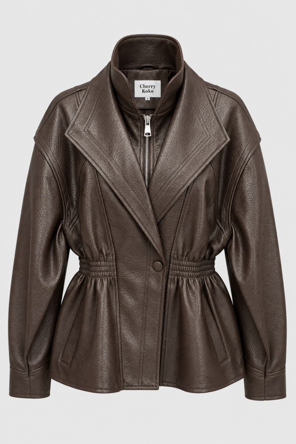 16181 Jacket Eco Leather Brown