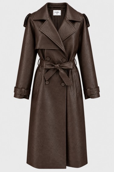 8846 Coat with Ties Faux...
