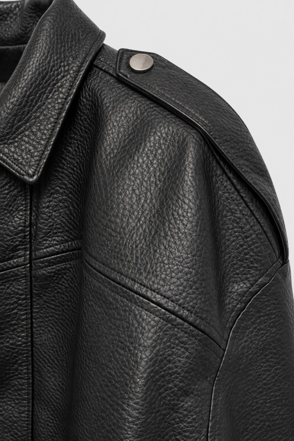8116 Jacket Faux Leather Black