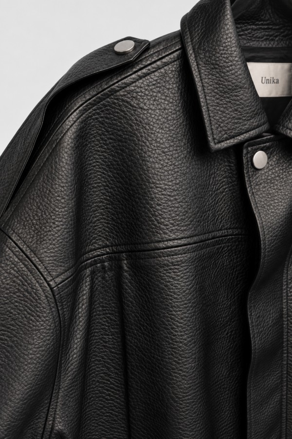8116 Jacket Faux Leather Black