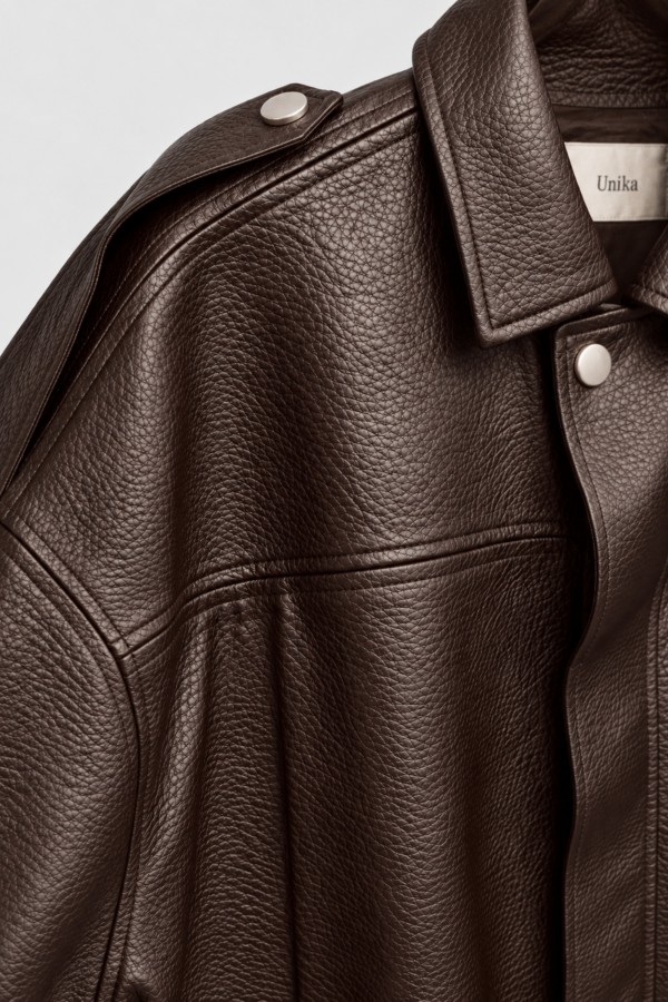 8116 Jacket Faux Leather Brown