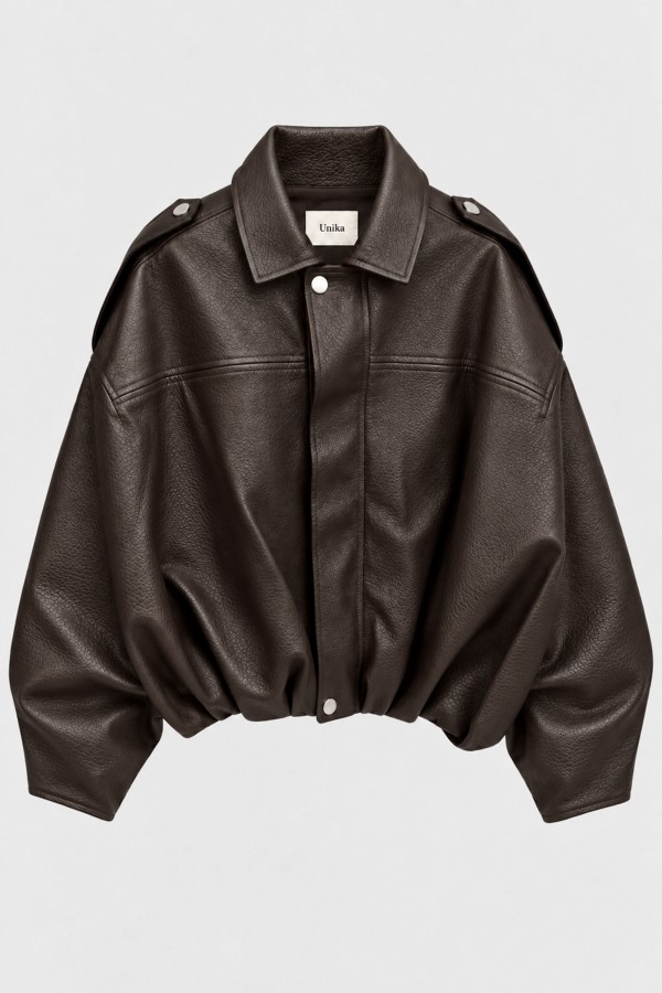 8116 Jacket Faux Leather Brown