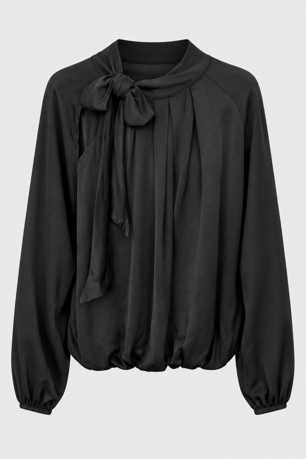 Sophie Blouse Tie-Front Black