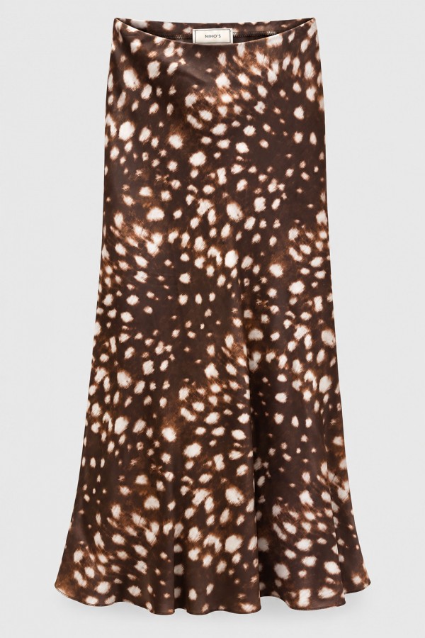 Ester Skirt Satin Brown