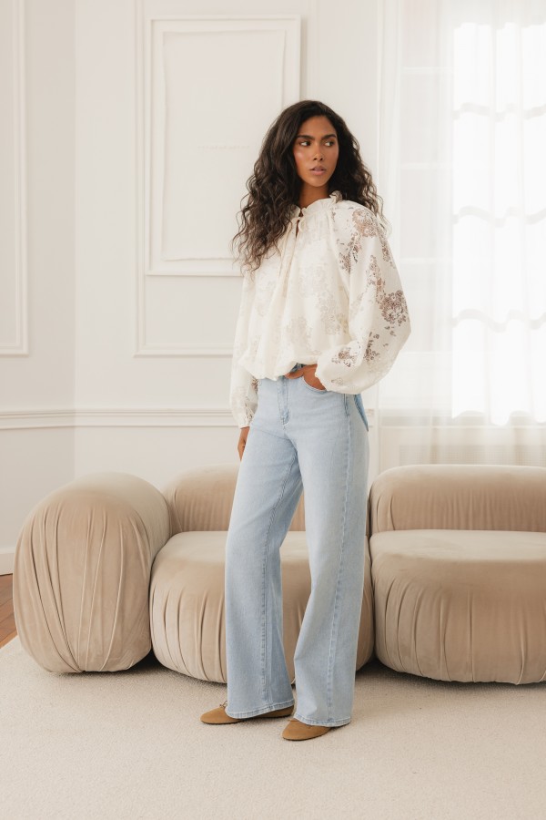RD91095 Spodnie Jeansowe Straight Leg Blue