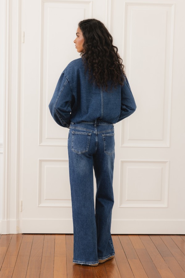 RD74331 Spodnie Jeansowe Wide Leg Blue