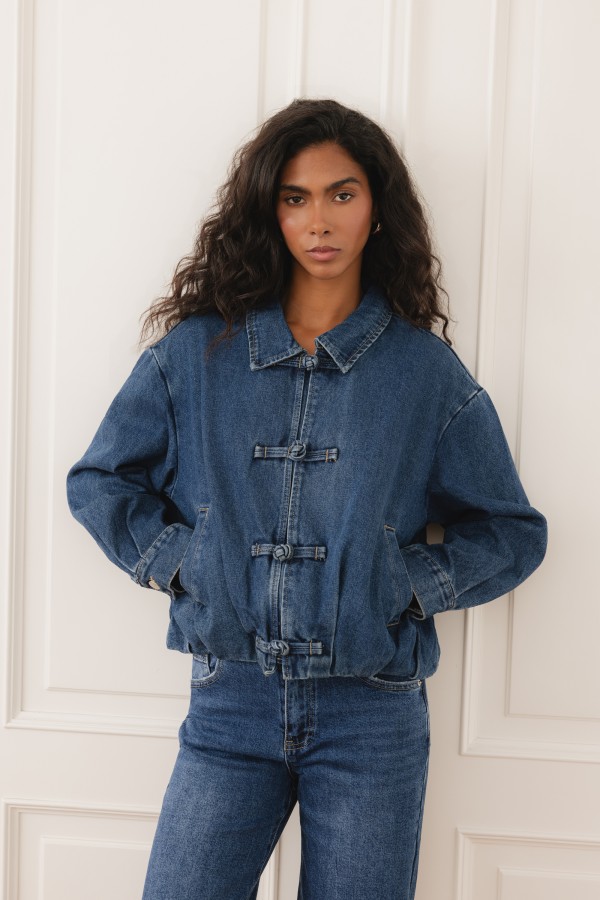 RD74331 Spodnie Jeansowe Wide Leg Blue