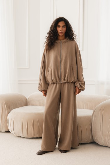G03863 Spodnie Wide Leg Z...