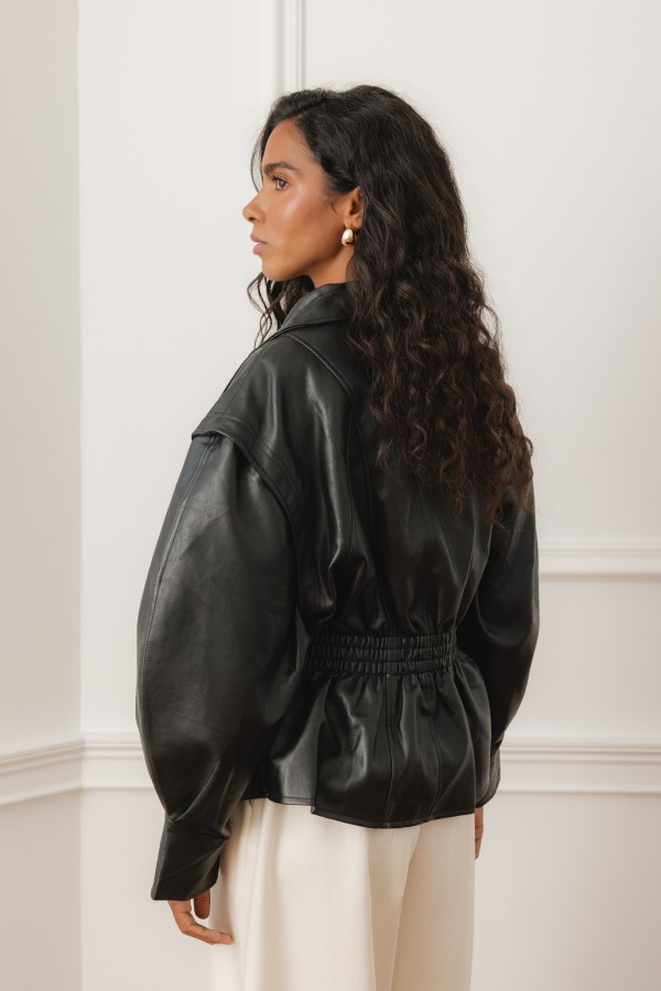 PU10331 Jacket Faux Leather Black