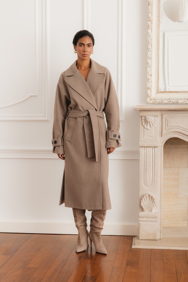 Michael Coat Wool Mocca