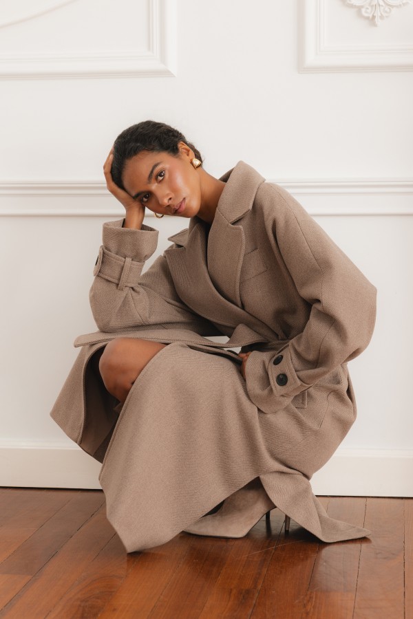 Michael Coat Wool Mocca