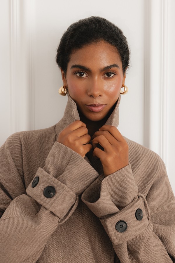 Michael Coat Wool Mocca