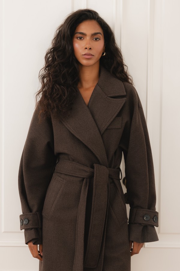 Michael Coat Wool Brown
