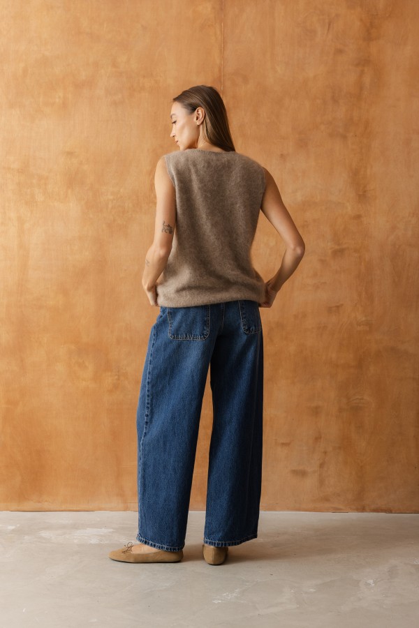 R097 Spodnie Jeansowe Barrel Dark Blue