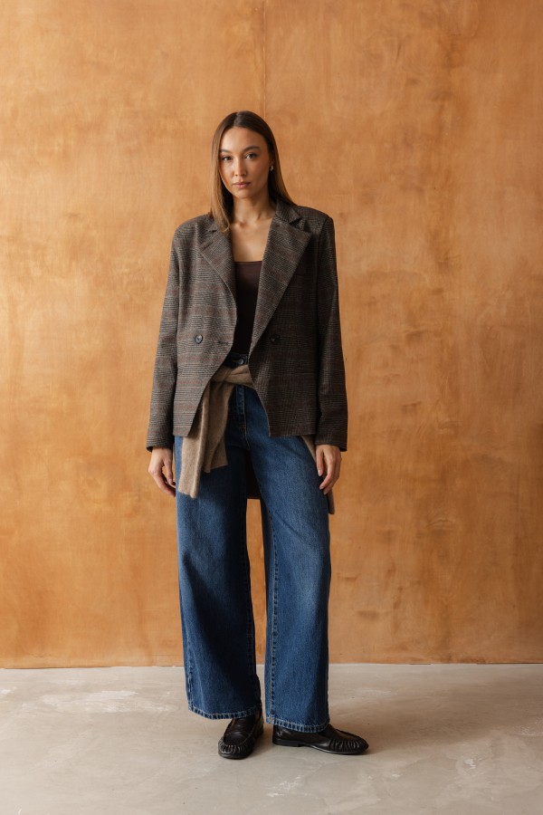 R097 Spodnie Jeansowe Barrel Dark Blue
